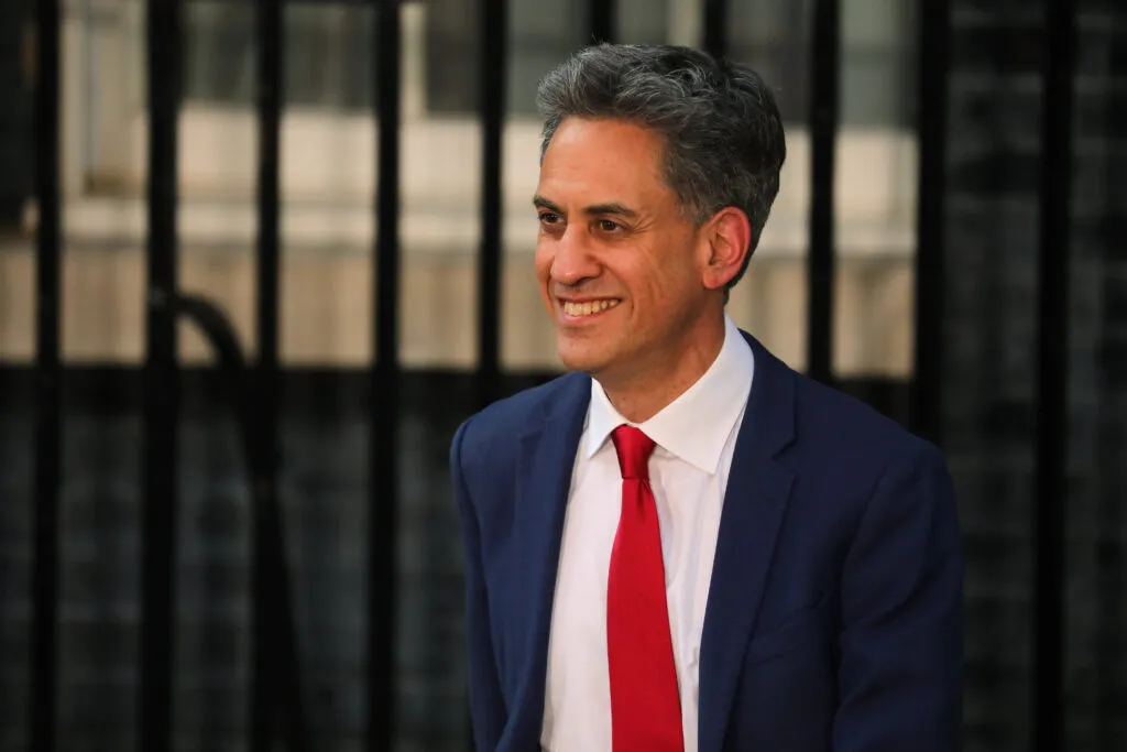 Ed Miliband outside Downing Street