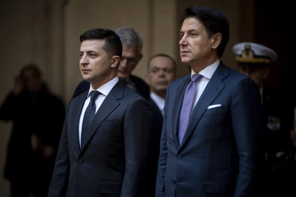 Conte and Zelenskyy in 2020